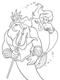 König Triton und Arielle