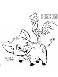 Schwein Pua und Heihei