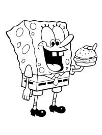 SpongeBob isst Krabbenburger
