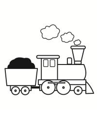 Dampflokomotive mit Wagen