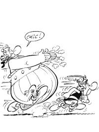 Asterix und Obelix laufen