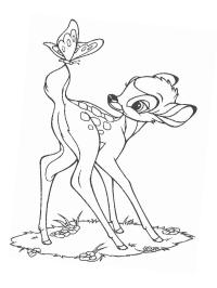 Bambi und schmetterling