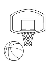 Basketballkorb mit Ball