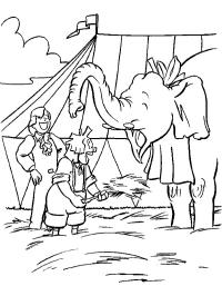 Clown und Akrobat mit Elefant