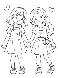 Beste Freundinnen Hand in Hand