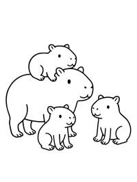 Capybara-Familie