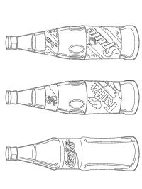Cola, Fanta und Sprite Flaschen