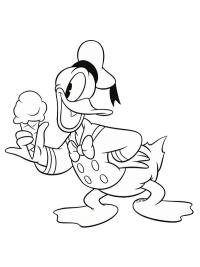 Donald Duck mit Eis