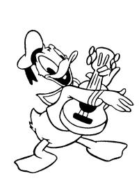 Donald Duck spielt Gitarre