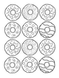 Donuts mit Schokolade und Streuseln