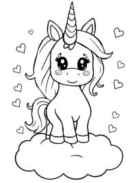 Einhorn auf einer Wolke