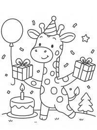 Die Giraffe hat Geburtstag