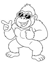 Gorilla mit Sonnenbrille