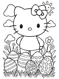 Hello Kitty mit Ostereiern