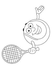 Lächelnder Tennisball