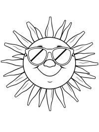 Lachende Sonne mit Sonnenbrille