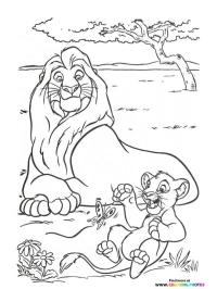 Löwenkönig Mufasa und Simba