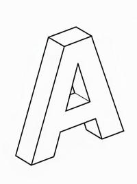 Buchstabe A 3D