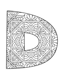 Buchstabe D Mandala