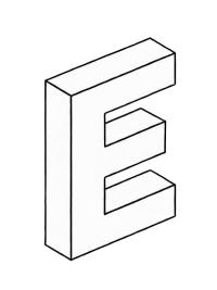 Buchstabe E 3D