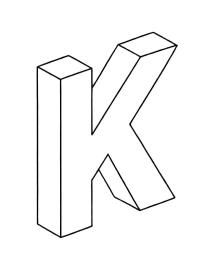 Buchstabe K 3D