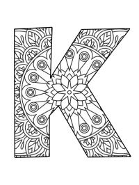 Buchstabe K Mandala