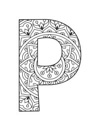 Buchstabe P Mandala