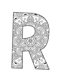 Buchstabe R Mandala