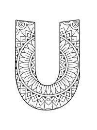 Buchstabe U Mandala