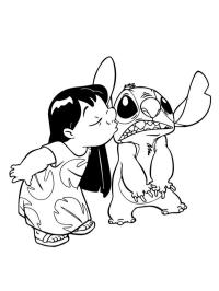 Lilo gibt Stitch einen Kuss