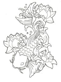 Lotus und Koi Fisch Tattoo
