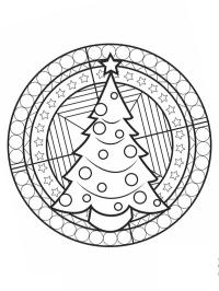 Weihnachtsbaum-Mandala