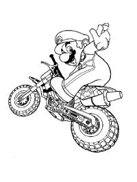 Mario auf dem Motorrad