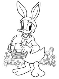 Donald Duck als Osterhase