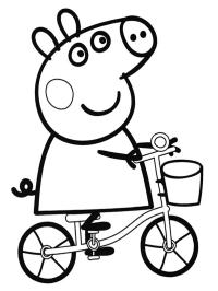 Peppa auf dem Fahrrad