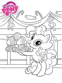 Pinkie Pie mit Kuchen