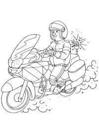 Polizist auf dem Motorrad