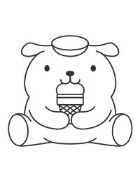 Pompompurin isst ein Eis