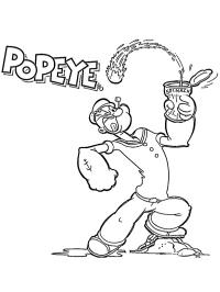 Popeye isst Spinat