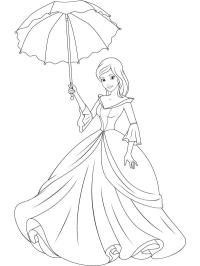 Prinzessin mit Regenschirm