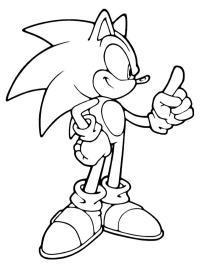 Sonic zeigt mit dem Finger
