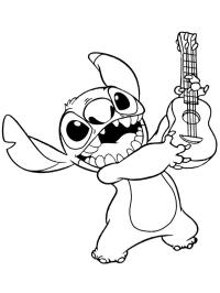 Stitch spielt Gitarre