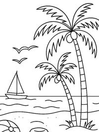 Strand mit Palmen