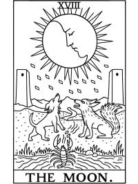 Der Mond Tarotkarte