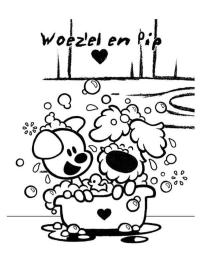 Wuschel und Pip in der Badewanne