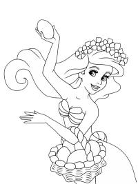 Meerjungfrau Arielle mit Ostereiern