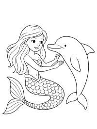 Meerjungfrau mit Delfin