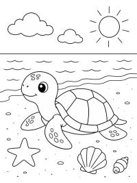 Meeresschildkr&ouml;te am Strand