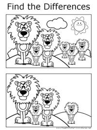Finde die Unterschiede: Löwe