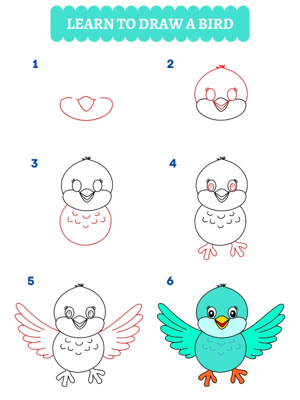 Wie zeichne ich einen Vogel